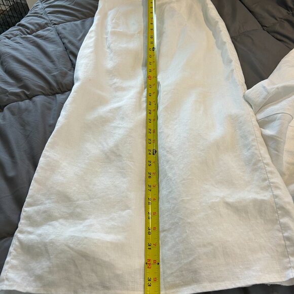 VTG 80s Jessica McClintock Edwardian Ivory Linen Skirt Set - Picture 9 of 16